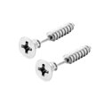 thumbnail image 1 of Gothic Unisex Punk Rock Stainless Steel Nail Screw Piercing Stud Earrings 2Pc Set Fashion Jewelry for Men and Women, 1 of 4