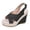 Black, variant on Wedges Heels for Women Open Toe Denim Platform Sandals Antislip Casual Ankle Strap Summer Pumps Dress Shoes Black Size 7