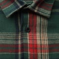 thumbnail image 6 of Mens Western Flannel Shirt Pearl Snap Long Sleeve Checkered Plaid Regular Fit Shacket Lightweight Christmas Jacket, 6 of 6