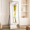 thumbnail image 2 of AUROMIR 21"x64" Rectangular Full Length Mirror Full Body Standing Mirror with Metal Frame, Black, 2 of 6