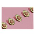 thumbnail image 1 of Natural Color Cutting Board, Fruit Art Line of Halved Fresh Avocados, Decorative Tempered Glass Cutting and Serving Board, in 3 Sizes, by Ambesonne, 1 of 2