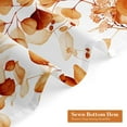 thumbnail image 4 of Orange Floral Shower Curtain, Modern Plants Botanical Fabric Cloth Shower Curtains for Rustic Vintage Bathroom Decor, Fall Watercolor Eucalyptus Leaf, 72x72, 4 of 6
