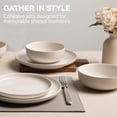 thumbnail image 4 of Stoneware Dinnerware Set,12 Piece Stoneware Dinnerware Sets With Mugs Microwave And Dishwasher Safe Stackable Matte Glaze Kitchenware, 4 of 9