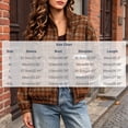 thumbnail image 3 of Xdegoge Bomber Jackets for Women Fall Plaid Stand Collar Long Sleeve Zip Up Outerwear Fall Winter Lightweight Casual Vintage Streetwear Coats Brown M, 3 of 8