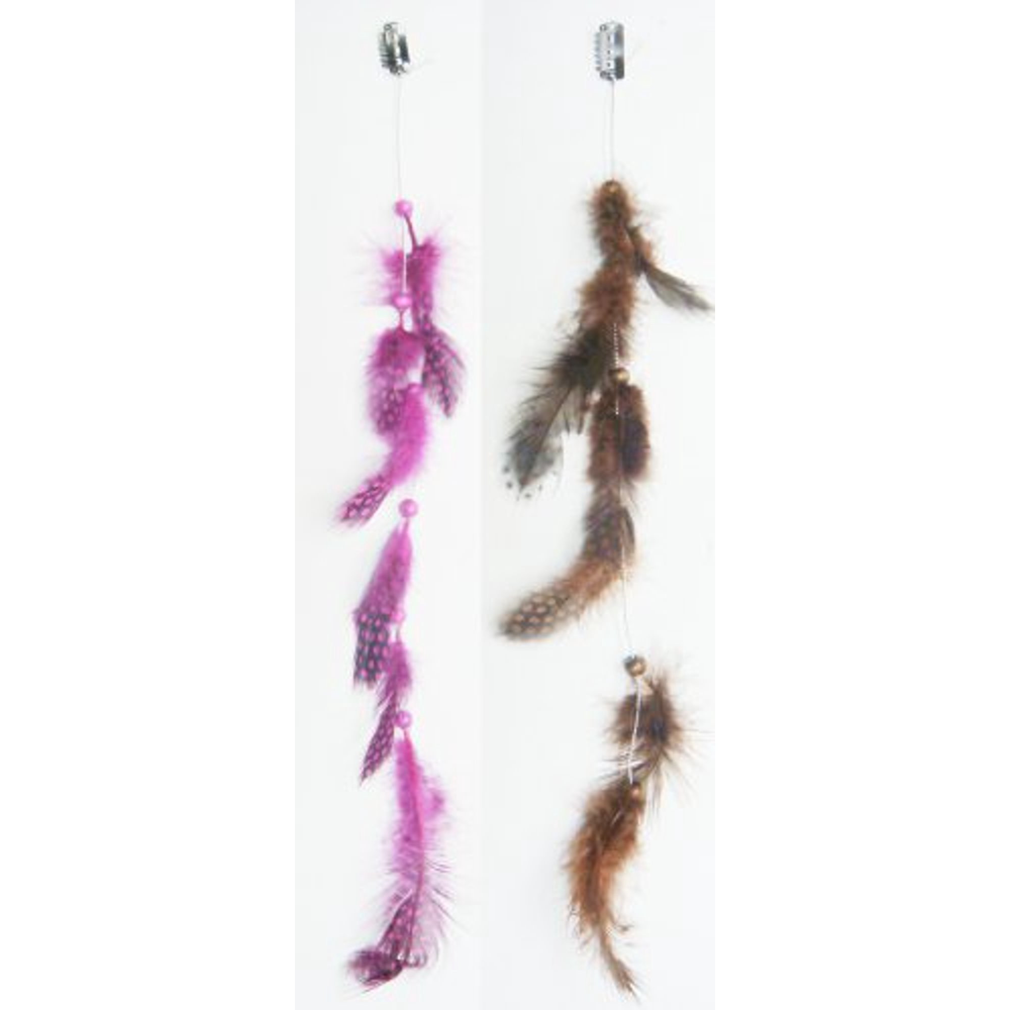 Opt Brand 2 X Real Natural Feather Hair Extensions Grizzly Hair