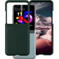 thumbnail image 3 of Case for Motorola Razr Plus 2023 (Razr+ 2023) with Cover Screen Protector, Genuine Leather Phone Case for Moto Razr+ 2023 - Green, 3 of 13