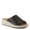 BLACK, variant on Women's RHYDIAN Slip-On Leather Wedge Sandals – Perforated Flower Design, Cushioned Footbed, Made in Turkey