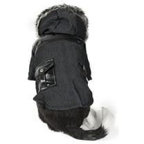 Pet Life ® 'Ruff-Choppered' Denim Fashioned Wool Dog Coat Jacket