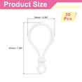 thumbnail image 2 of 30Pcs Plastic Lobster Clasps, 47mm Lanyard Claw Snap Clip Hooks Fasteners, White, 2 of 6