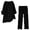 F408 Black, variant on Likimi Two Piece Sets For Women Casual V Neck Solid Color Long Sleeve Shirt With Pants Fashion Breathable Summer Outfit Set White Size 4Xl