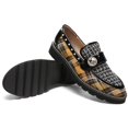 thumbnail image 5 of Women's Penny Loafers Plaid Lug Sole Sparkly Rhinestones Pearl Slip on Memory Foam, 5 of 7