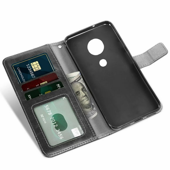 Film Protecteur pour Motorola Moto-E5-G6-Play, Étui Portefeuille Premium, Étui de Téléphone à Rabat