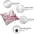 thumbnail image 4 of COMIO  Japanese Throw Pillow Cushion Cover, Branch of a Flourishing Sakura Tree Flowers Cherry Blossoms Spring Theme Art, Decorative Square Accent Pillow Case,Pink Dark Brown 2pc, 4 of 6