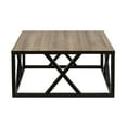 thumbnail image 3 of Evelyn&Zoe Jedrek 35" Wide Square Coffee Table, Blackened Bronze/Rustic Oak, 3 of 8
