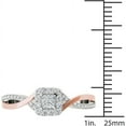 thumbnail image 4 of 1/2 Carat T.W. Diamond Pink Two-Tone Criss-Cross Shank Single Halo 10kt White Gold Engagement Ring, 4 of 5