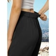Airmen Women's High Waisted, Elastic Waist, Wide Leg Casual Trouser, Long Palazzo Pants