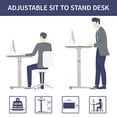 thumbnail image 3 of Win Up Time Bureau Debout Réglable en Hauteur - Bureau d'Ordinateur Réglable, Cadre et Plateau de Bureau Assis-Debout, Bureau Manuel Debout, Idéal pour Bureau et Maison, 48 x 24 Pouces [120 x 60 cm] Blanc, 3 of 5