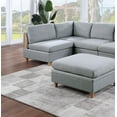 thumbnail image 5 of Knubmt Fabric Cushion Ottoman with Wooden Legs, Footstool for Living Room, Office, Bedroom, 5 of 9