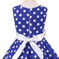 thumbnail image 6 of IBTOM CASTLE Kids Girls 50s Vintage Polka Dot Casual Dress Swing Rockabilly Prom Party Dresses Audrey Wedding Formal Cocktail Evening Gown 7-8 Years Royal Blue, 6 of 8
