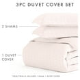 thumbnail image 3 of Noble Linens Pink Classic in Pink Pattern 2-Piece Duvet Cover Set, Twin/TwinXL, 3 of 11