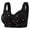 Black, variant on Bixock Plus Size Bra for Women No Underwire Wireless Bra Mesh Splicing Thin Cups Thin Straps Lift Support Breathable Summer Daily Women Under Wear