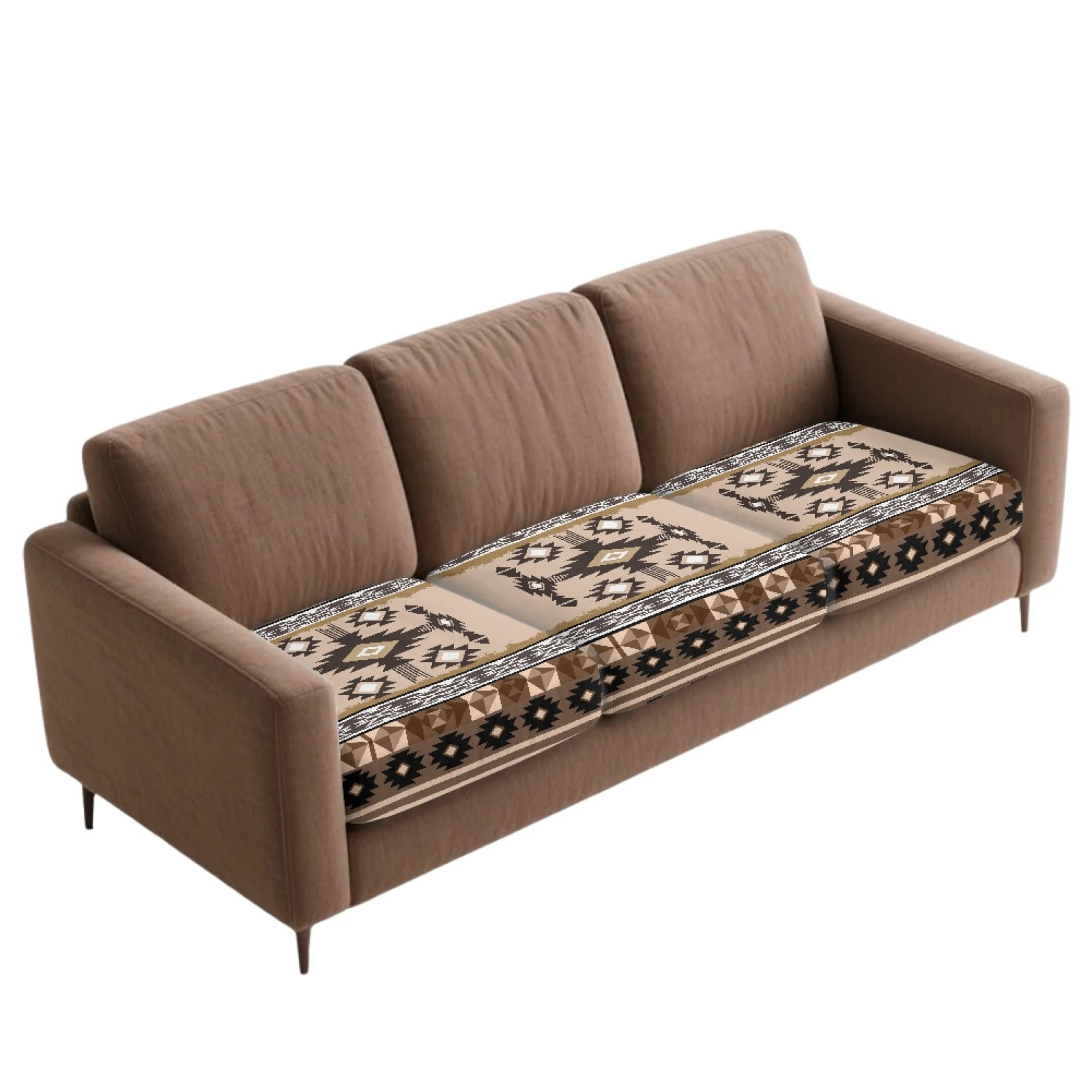 Xoenoiee Aztec American Tribal Print Sofa Couch Cushion Covers Replacement Couch Seat Covers Stretch Sofa Seat Slipcovers Washable Furniture Protectors Sofa Slipcover with Elastic Bottom