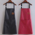thumbnail image 3 of Premium Unisex PU Leather Waist Apron - Soft, Waterproof & Oil-Resistant for Kitchen Cooking, Chef Work | Stylish Design with Storage Function | Coffee Color, 3 of 6
