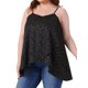 thumbnail image 4 of GRACE & GRANDEUR Cami Casual Suelto de Talla Grande para Mujeres, Sin Mangas con Lunares, Tops de Camiseta Fluidos 3X Negro, 4 of 6