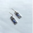 thumbnail image 3 of Granjero Gordo Pendientes colgantes de estilo retro con diseño único y nuevo para mujer, joyería étnica bohemia vintage (azul), 3 of 4