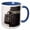 Blue/White, variant on 3drose, Denmark, Helsingoer Cathedral, Iron Padlock - Eu07 Cmi0142 - Cindy Miller Hopkins, 11oz Two-tone Green Mug