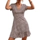 thumbnail image 3 of Vestido con escote en V, vestido de verano, vestido corto con escote en V, vestido estampado, verdadera excelencia, 3 of 6