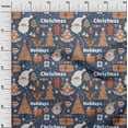 thumbnail image 2 of oneOone Polyester Lycra Dark Dusty Blue Fabric Santa|Gift Box & Tree Christmas Sewing Fabric By The Yard Printed Diy Clothing Sewing Supplies 56 Inch Wide, 2 of 4
