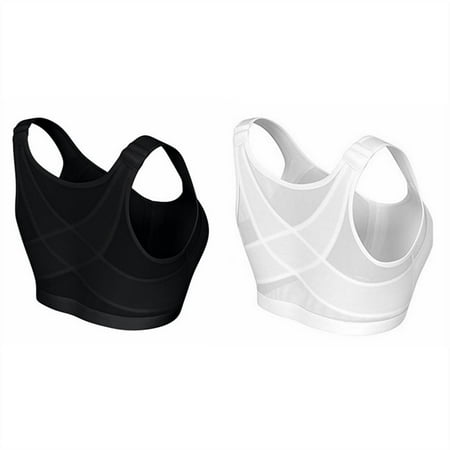 

Bra For Seniors Front Closure Sora Bra For Older Women Front Closure Embraced Bra Bra 2PC (Black And White) Yutnsbel
