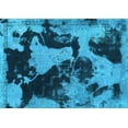 thumbnail image 1 of Ahgly Company Machine Washable Indoor Rectangle Abstract Light Blue Modern Area Rugs, 3' x 5', 1 of 4