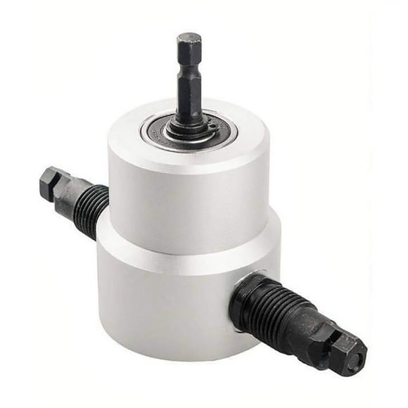 Double Head Sheet Metal Nibbler Cutter 360 Adjustable Power Drill Attachment For Straight Curved Cutting Electrical Tools Kit