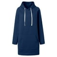 thumbnail image 4 of Hoodie Dress for Women 2025 Long Sleeve Side Slit Hoodies with Pockets Hooded Sweatshirt Hoodie Women Pullover, 4 of 5