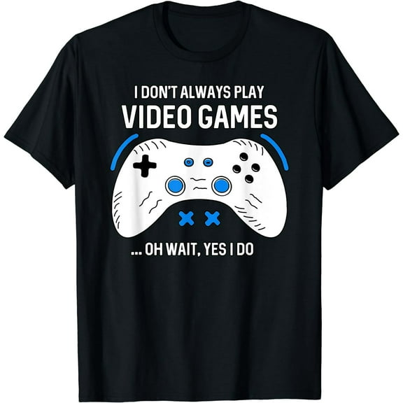 Funny Gamer Shirt Video Gaming Short Sleeve T-Shirt For Men Black Casual Tee