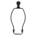 thumbnail image 1 of Kit de arpa de lámpara de 7 pulgadas con remate, 1 juego de soporte de pantalla desmontable, accesorios de iluminación de bricolaje para lámparas de mesa y de pie, negro, 1 of 7