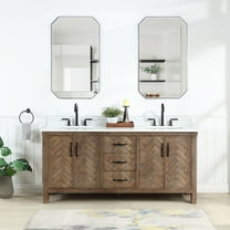 Javier 72" Bath Vanity in Spruce Antique Gray with White Grain Composite Stone