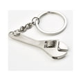thumbnail image 3 of 1Pc Silver Keychain 11.7Cm Car Metal Wrench Style Key Chain Creative Fashion Silver Compact Keychain Fashionable Cool Key Rings Mingyiq, 3 of 9