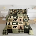thumbnail image 2 of Feelyou Vintage Lodge Cabin Bedding Comforter Set, Jungle Bear Deer Animal Twin Comforter Sets, Western Countryside Reversible Bedding Set, Green Breathable Home Decor, 2 Pieces, 2 of 8