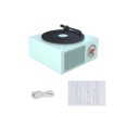 thumbnail image 3 of Injueey Caja de música integrada compatible con Bluetooth estéreo inalámbrico Vintage Retro altavoz HIFI soporte portátil tocadiscos Cables de audio/vídeo Verde, 3 of 6