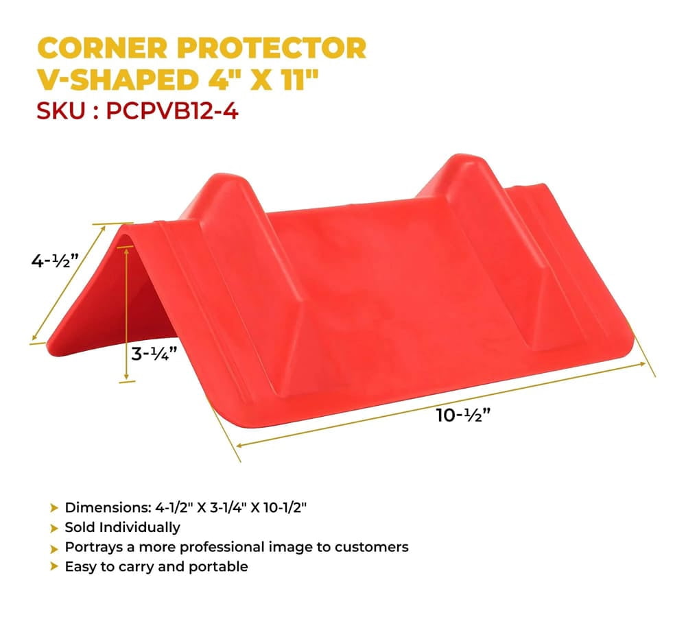(40 Pack) Corner Protector V-Shaped 4" X 11"