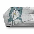 thumbnail image 3 of Narwhal Soft Flannel Fleece Throw Blanket, Couple of Whales with Horns in Love Valentines Day Themed Nautical Illustration, Cozy Plush for Indoor and Outdoor Use, 50" x 70", Multicolor, by Ambesonne, 3 of 6