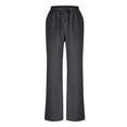 thumbnail image 4 of QATAINLAV Womens Wide Leg Palazzo Pants Casual Tie Belted High Waisted Business Casual Work Trousers Summer Cotton Linen Beach Pants with Pocket Dark Gray XXL My Orders Placed By Me, 4 of 7