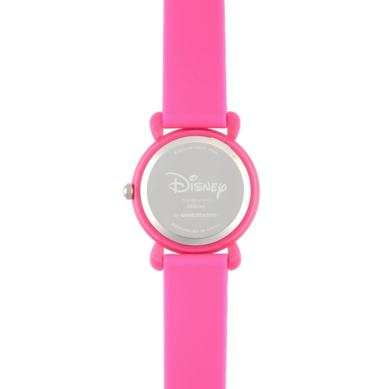 Disney Princess Cinderella Girls' Pink Plastic Watch, 1-Pack