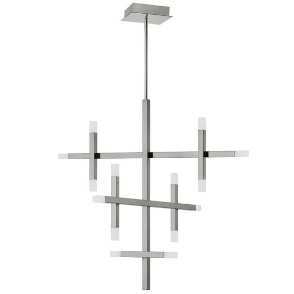 ACS-3656C-PC-FR-Dainolite-Acasia - 42W 14 LED 3-Tier Chandelier In Contemporary Style-31.5 Inches Tall and 35.5 Inches Wide-Polished Chrome Finish