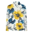 thumbnail image 6 of Floral Printed Button Down Shirts for Women Dressy Long Sleeve V Neck Blouse Business Casual Work Tops, 6 of 7