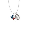 thumbnail image 2 of Delight Jewelry Silvertone Texas with Rope Border Best Mom Ever Charm Necklace, 2 of 4