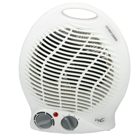 - Vie Air 1500W Portable 2-Settings White Home Fan Heater with Adjustable Thermostat